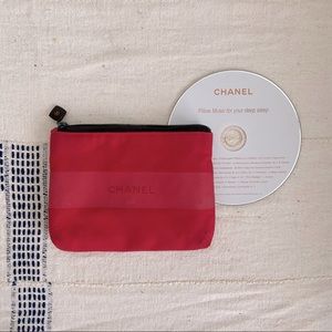 RARE Chanel small makeup bag (cosmetic pouch) & pillow music CD